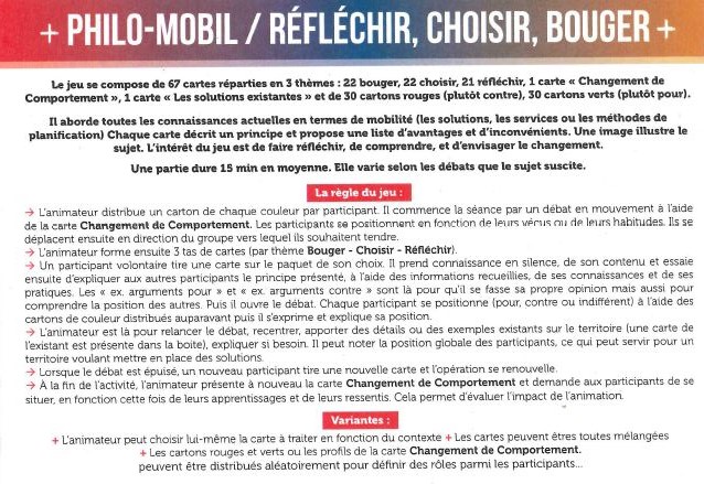 Philo-Mobil : réfléchir, choisir, bouger